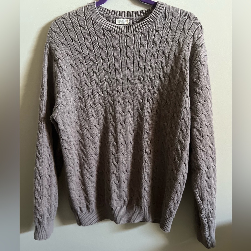 BRANDY MELVILLE/JOHN GALT MUTED PURPLE CABLE KNIT OVERSIZED SWEATER
